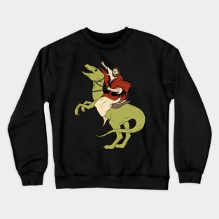 Jesus on a Raptor Crewneck Sweatshirt